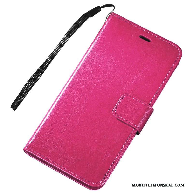 Samsung Galaxy A3 2015 Skal Telefon Röd Plånbok Läderfodral Clamshell Skydd Stjärna