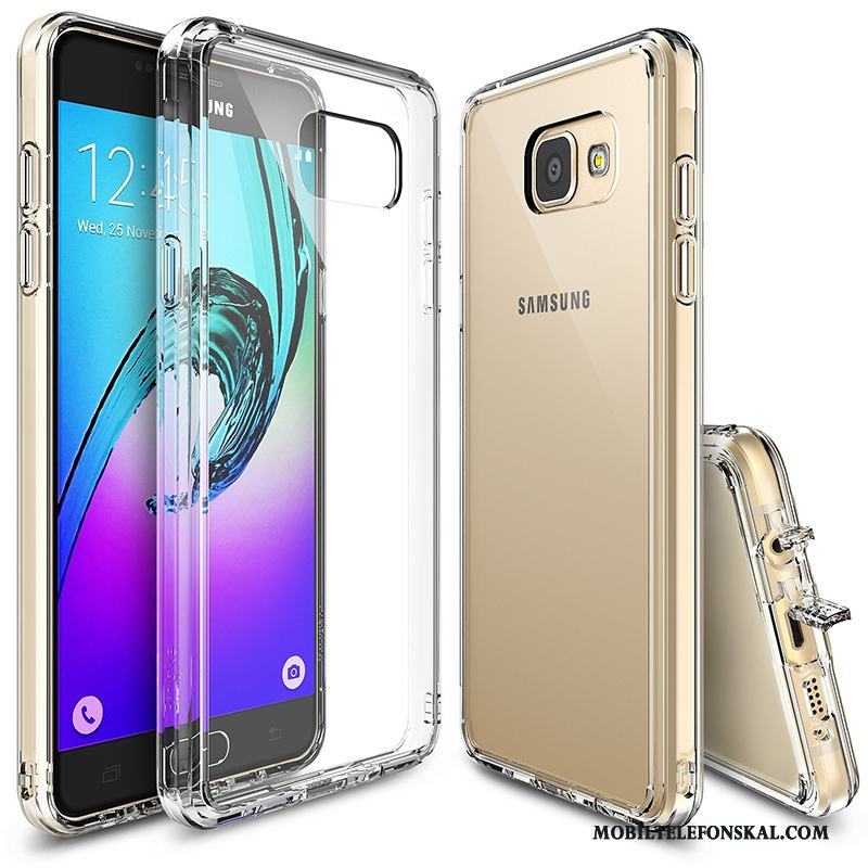 Samsung Galaxy A3 2017 Silikon Vit Stjärna Fodral Skal Telefon Skydd Fallskydd