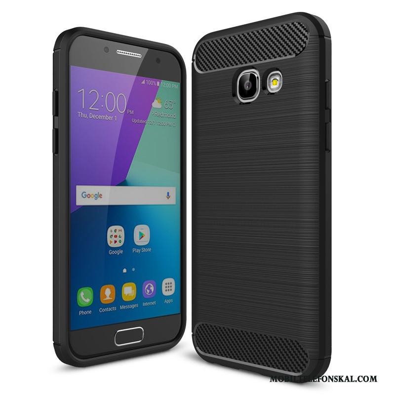 Samsung Galaxy A3 2017 Stjärna Svart Kostfiber Mjuk Skal Telefon Mönster Mobil Telefon