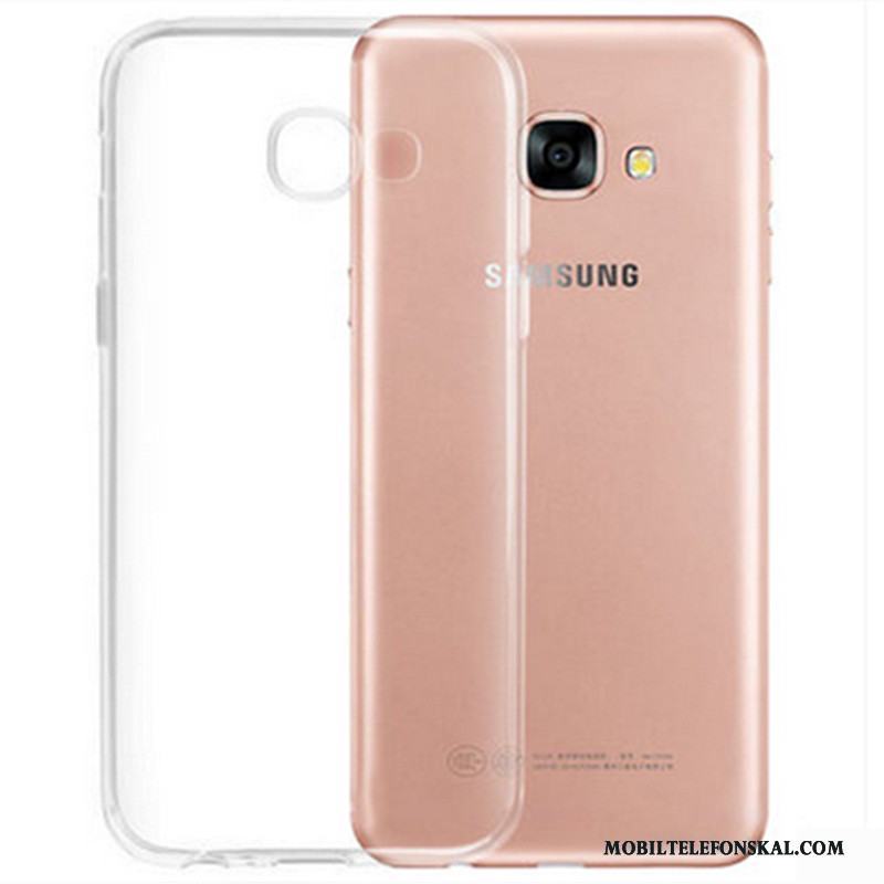 Samsung Galaxy A3 2017 Transparent Stjärna Vit Fodral Skal Telefon Silikon Skydd