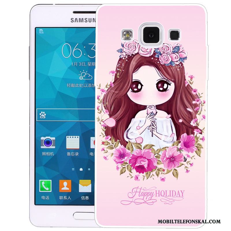 Samsung Galaxy A5 2015 Skydd Rosa Mobil Telefon Skal Mjuk Stjärna Fodral