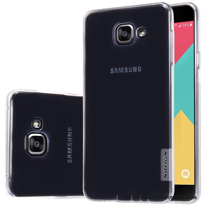 Samsung Galaxy A5 2016 Transparent Vit Silikon Skal Mobil Telefon Tunn Fodral