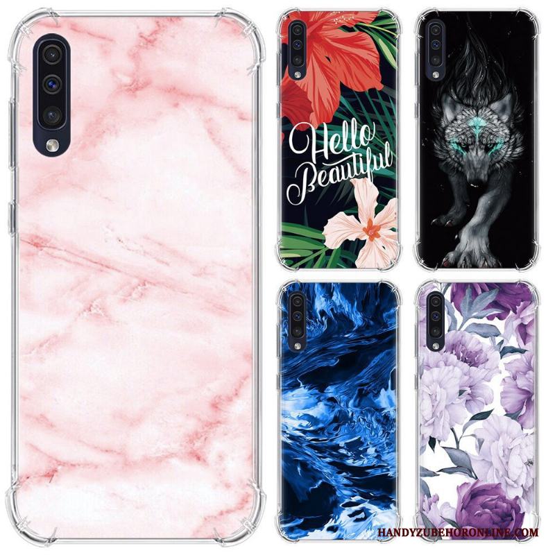 Samsung Galaxy A50 Mobil Telefon Fallskydd Rosa Fodral Målade Kreativa Skal