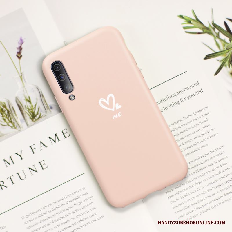 Samsung Galaxy A50s Skal Vind Stjärna Mode Enkel Rosa Silikon Fallskydd