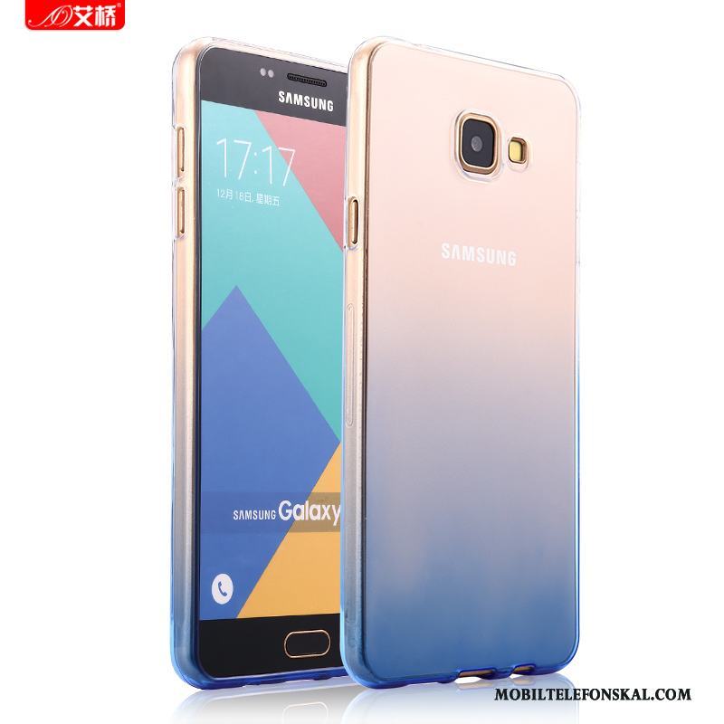 Samsung Galaxy A7 2016 Blå Skal Telefon Trend Fodral Mjuk Silikon Transparent