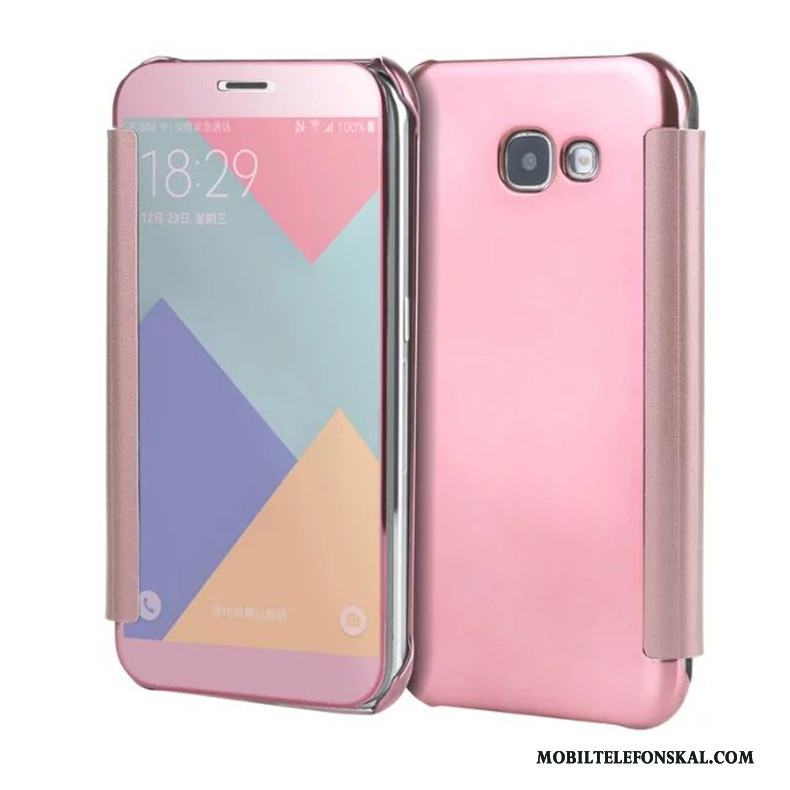 Samsung Galaxy A7 2017 Plating Fodral Skydd Skal Telefon Rosa Täcka