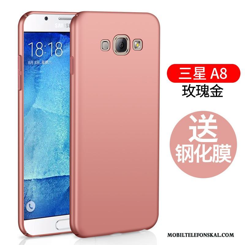 Samsung Galaxy A8 Enkel Rosa Guld Skydd Skal Telefon Fodral Personlighet Silikon