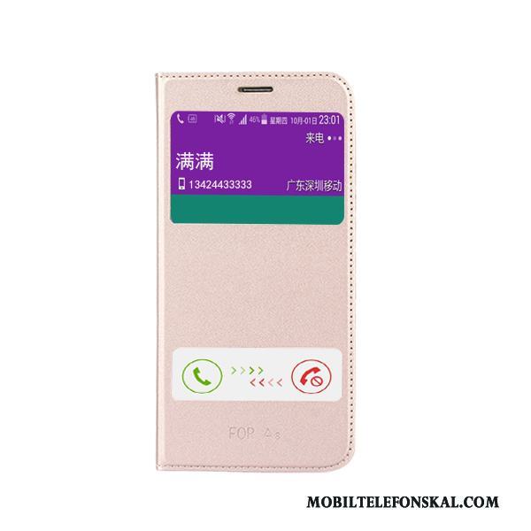 Samsung Galaxy A8 Fodral Mobil Telefon Täcka Stjärna Läderfodral Rosa Guld Skal Telefon