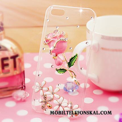 Samsung Galaxy A8 Fodral Skal Skydd Rosa Stjärna Med Strass Telefon