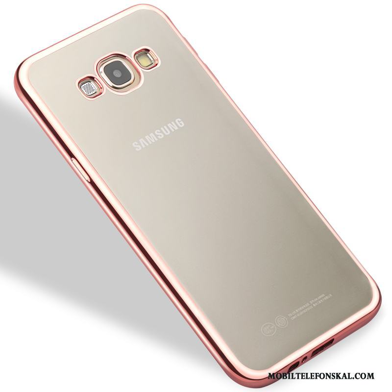 Samsung Galaxy A8 Skal Rosa Guld Silikon Fallskydd Stjärna Trend Mjuk Fodral