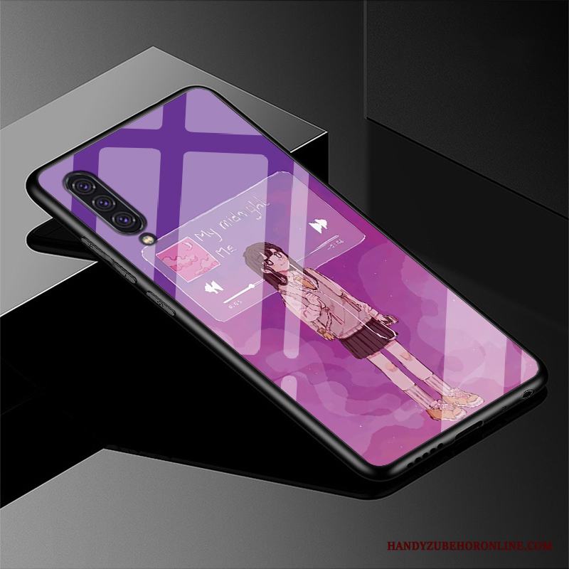 Samsung Galaxy A90 5g Skal Fodral Vacker Tecknat Glas Kyla Fallskydd Enkel