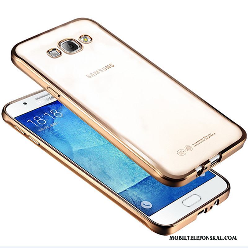 Samsung Galaxy J3 2016 Silikon Skydd Fodral Guld Skal Mobil Telefon Stjärna