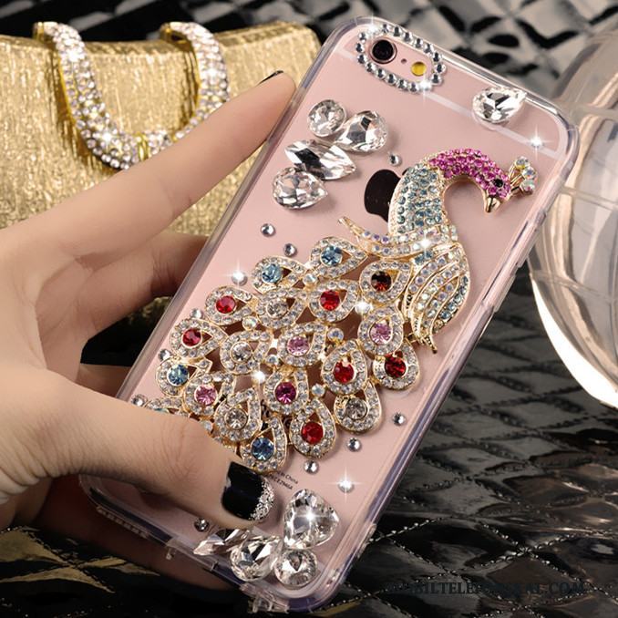 Samsung Galaxy J5 2015 Skydd Rosa Stjärna Skal Mobil Telefon Fodral Strass