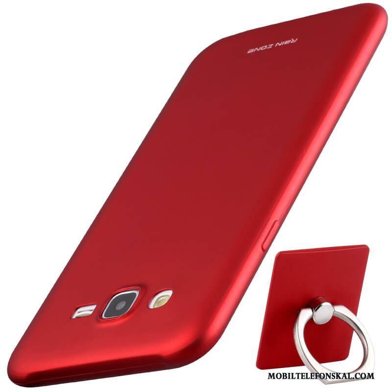 Samsung Galaxy J7 2015 Stjärna Skal Telefon Röd Mjuk Silikon All Inclusive Fodral