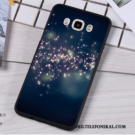 Samsung Galaxy J7 2016 Skal Mjuk Stjärna Silikon Fallskydd Blå Fodral Mobil Telefon