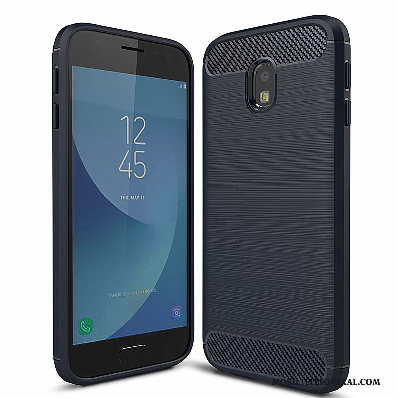 Samsung Galaxy J7 2017 Blå Fodral Mobil Telefon Stjärna Skydd Silikon Skal