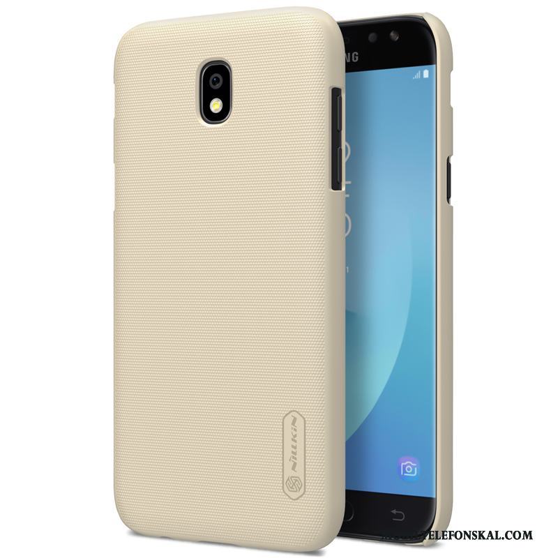 Samsung Galaxy J7 2017 Gul Guld Skal Telefon Nubuck Glidskydds Fodral Stjärna