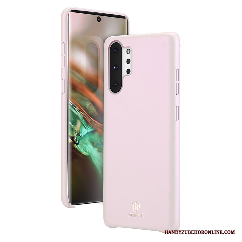 Samsung Galaxy Note 10+ Business Kreativa Skal Telefon Fodral Läder Rosa Mönster