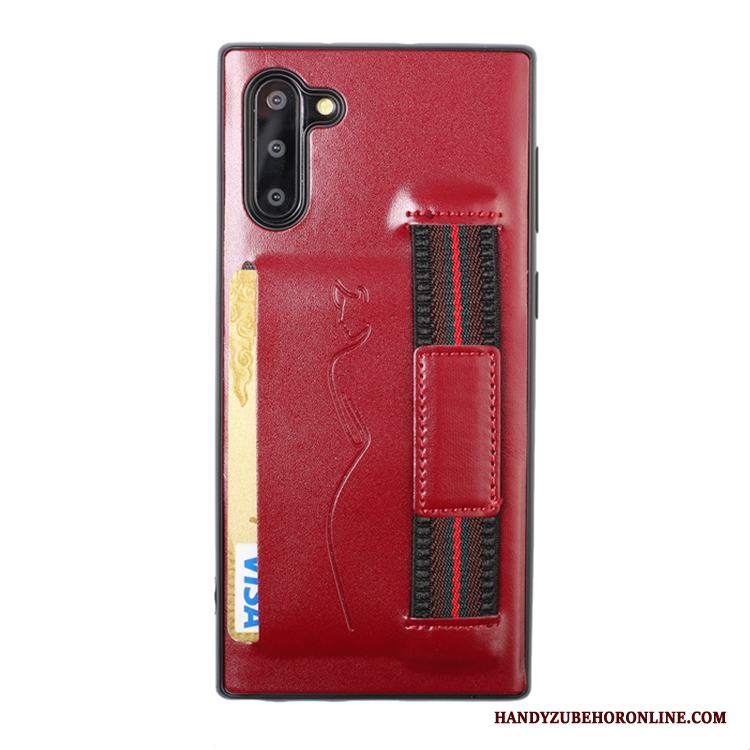 Samsung Galaxy Note 10 Kort Skal Telefon Fodral Mjuk Stjärna Röd