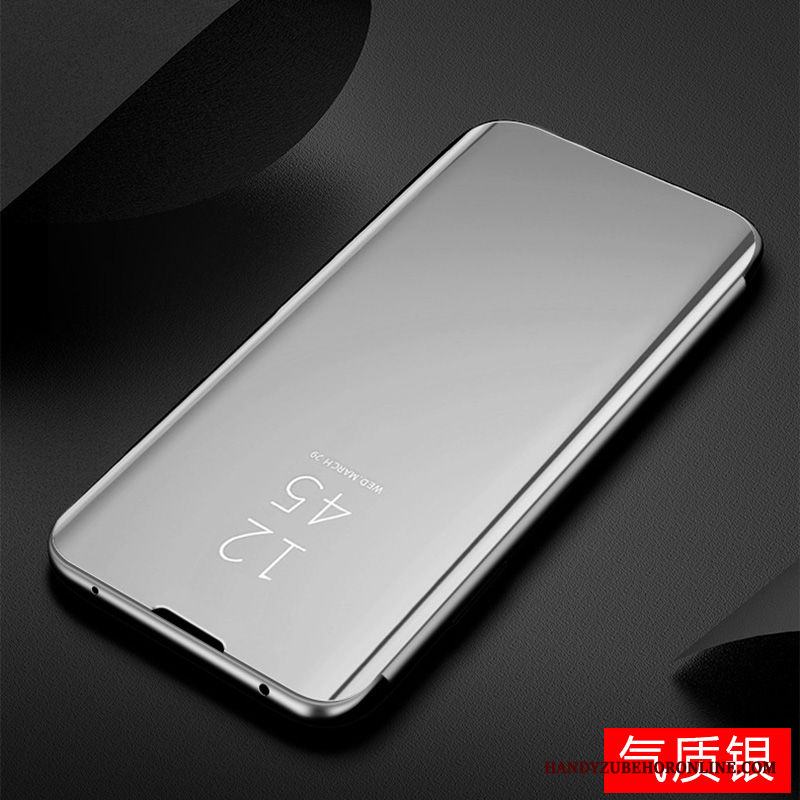 Samsung Galaxy Note 10+ Läderfodral Spegel Elegant Täcka Silver Stjärna Skal Telefon