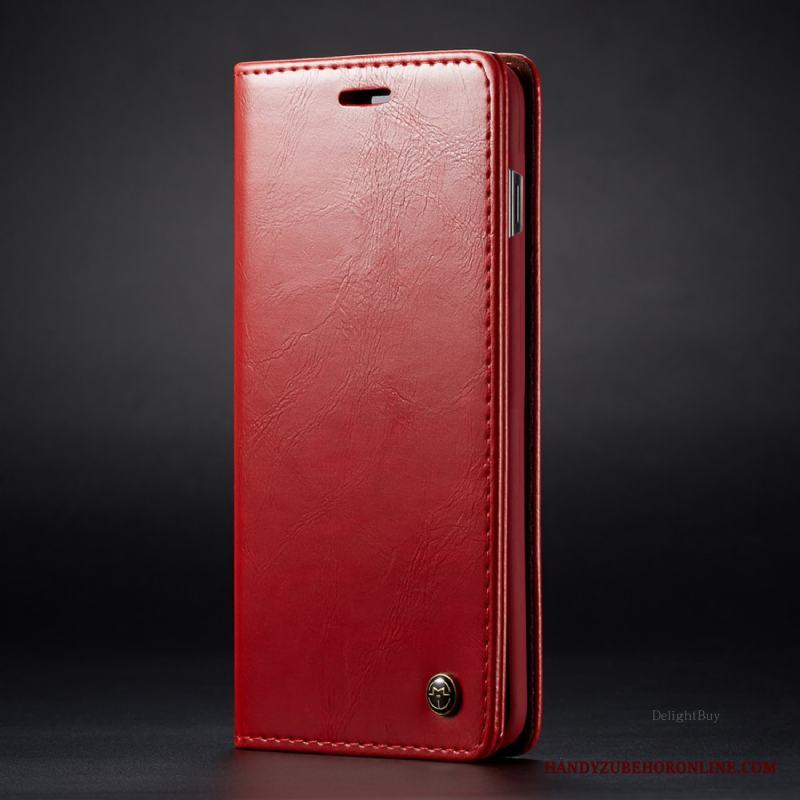 Samsung Galaxy Note 10+ Röd Fodral Läder Kort Stjärna Skydd Skal Telefon
