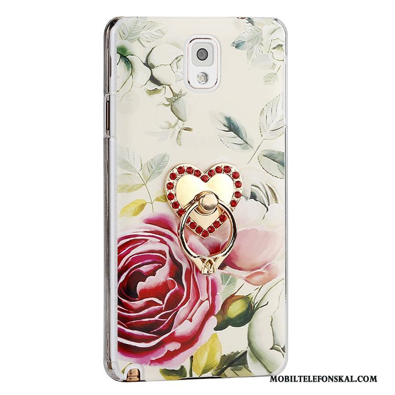 Samsung Galaxy Note 3 Blommor Tecknat Skydd Hård Rosa Mobil Telefon Skal