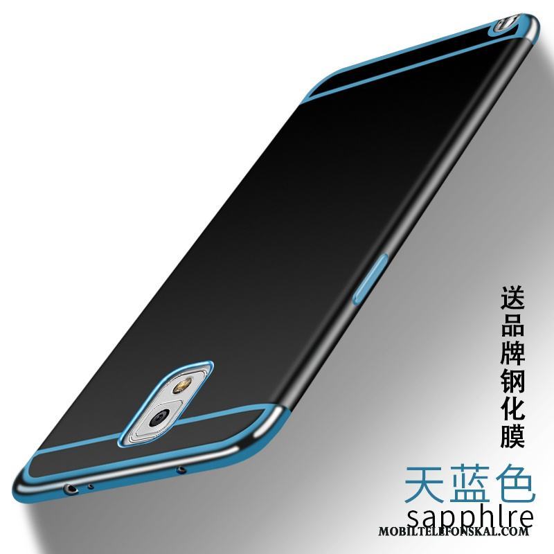 Samsung Galaxy Note 3 Skal Silikon All Inclusive Stjärna Blå Fodral Mjuk Nubuck