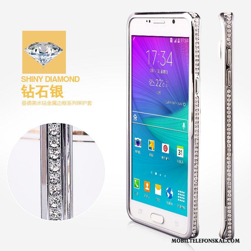 Samsung Galaxy Note 5 Skal Stjärna Telefon Fodral Fallskydd Silver Strass