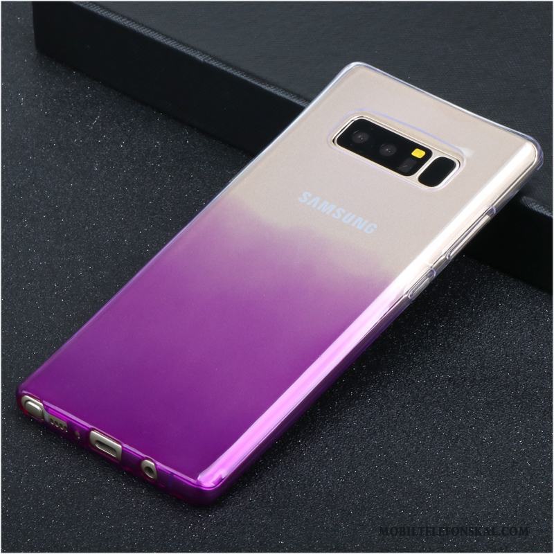 Samsung Galaxy Note 5 Skal Telefon Transparent Personlighet Purpur Stjärna Fodral Slim