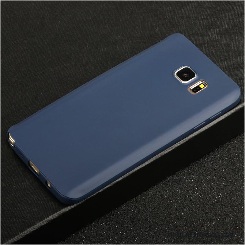 Samsung Galaxy Note 5 Skal Trend Blå Slim All Inclusive Fallskydd Fodral Nubuck