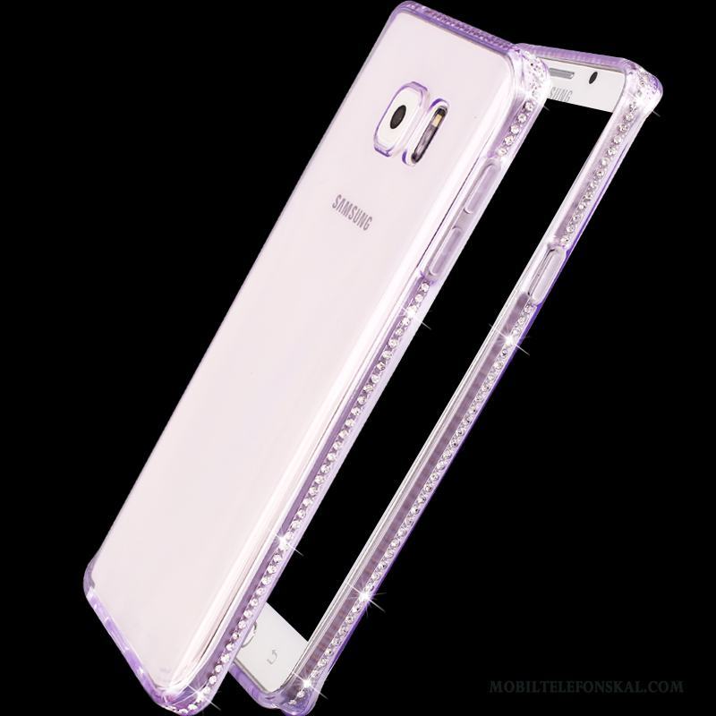 Samsung Galaxy Note 5 Stjärna Skydd Fodral Skal Telefon Mjuk Purpur Silikon