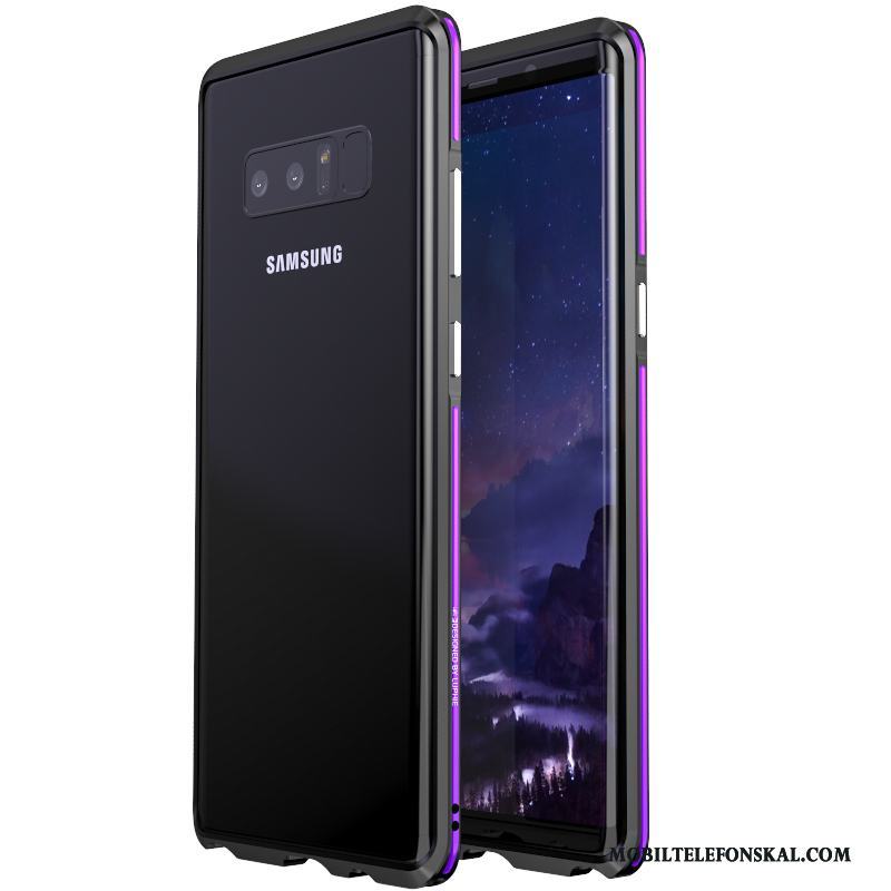 Samsung Galaxy Note 8 Metall Purpur Kreativa Bicolor Skal Telefon Skydd Trend