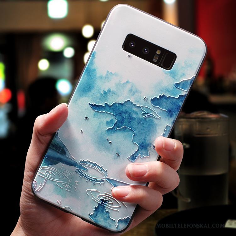 Samsung Galaxy Note 8 Ny Enkel Stjärna Kreativa Skal Telefon Kinesisk Stil Blå