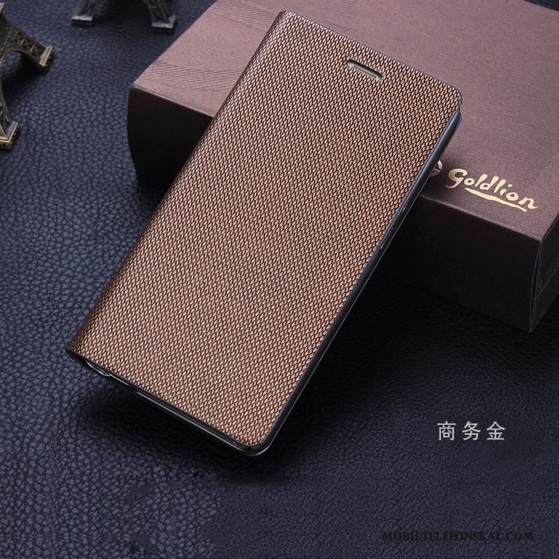Samsung Galaxy Note 8 Silikon All Inclusive Skal Telefon Guld Äkta Läder Business Skydd