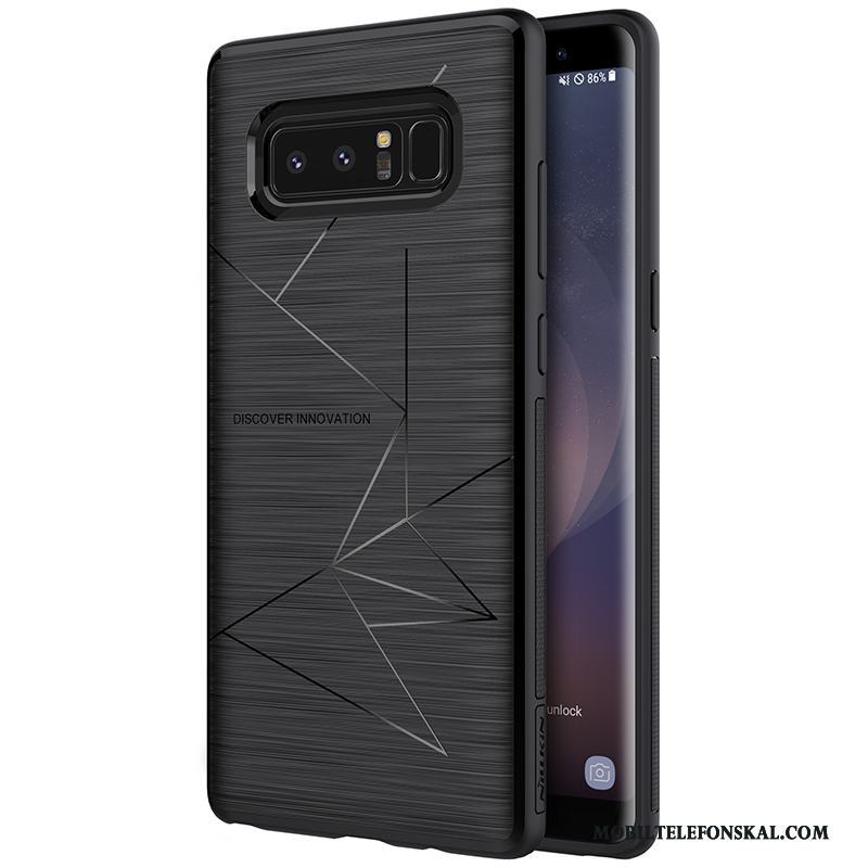 Samsung Galaxy Note 8 Skal Magnetic Silikon Fodral All Inclusive Guld Skydd Svart
