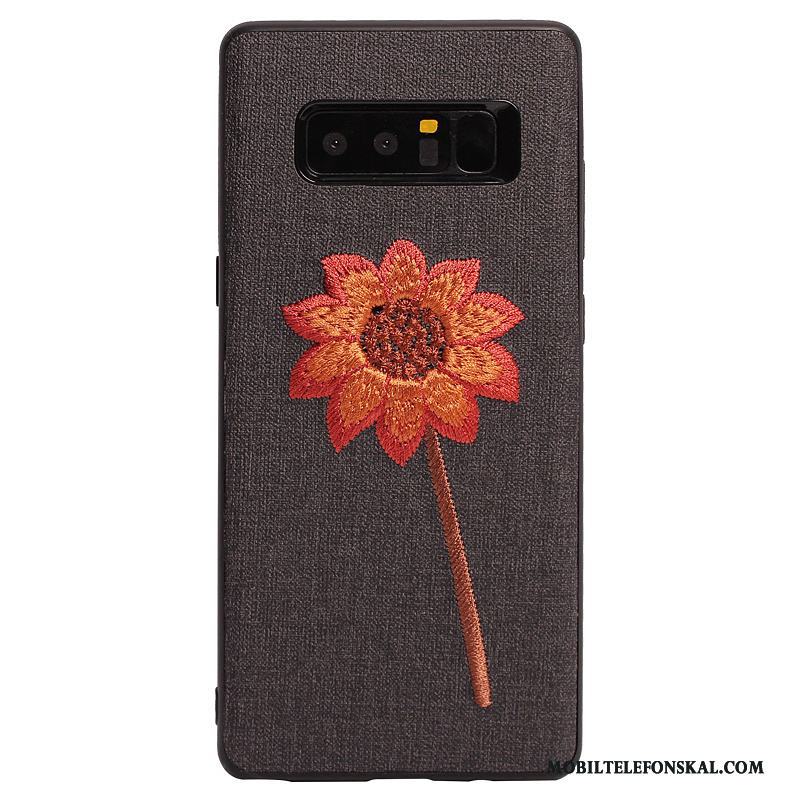 Samsung Galaxy Note 8 Trend Fallskydd Personlighet Mörk Broderi Fodral Skal Telefon