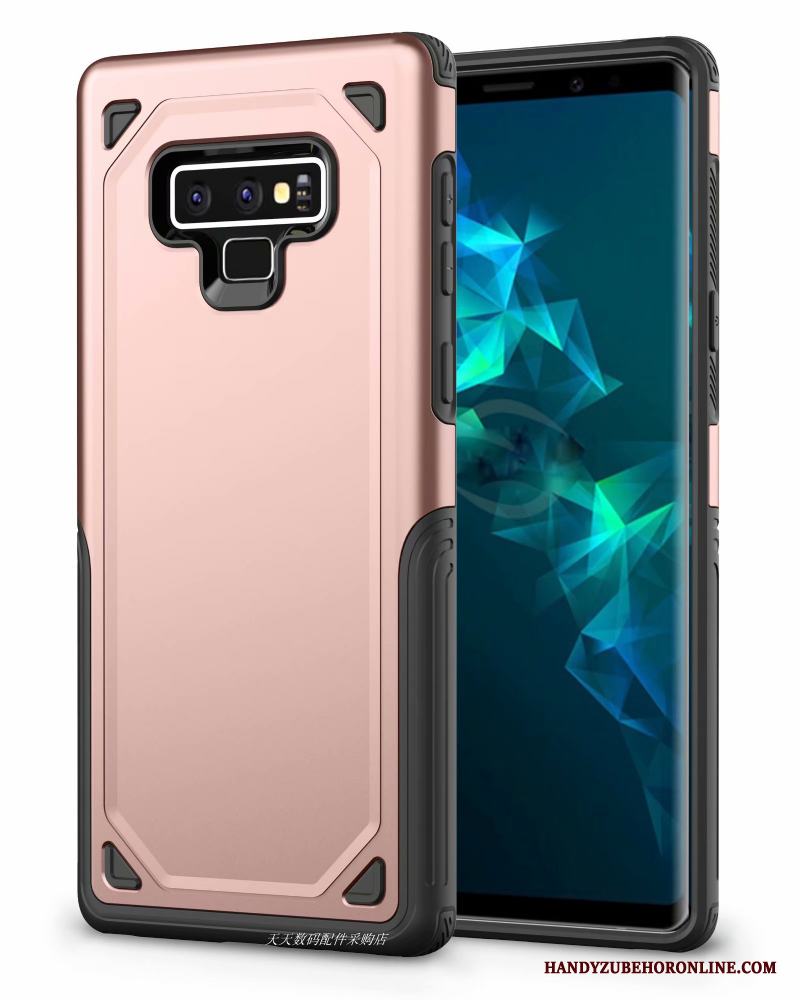 Samsung Galaxy Note 9 Skal Silikon Stjärna Skydd Rosa Guld All Inclusive Fallskydd Fodral