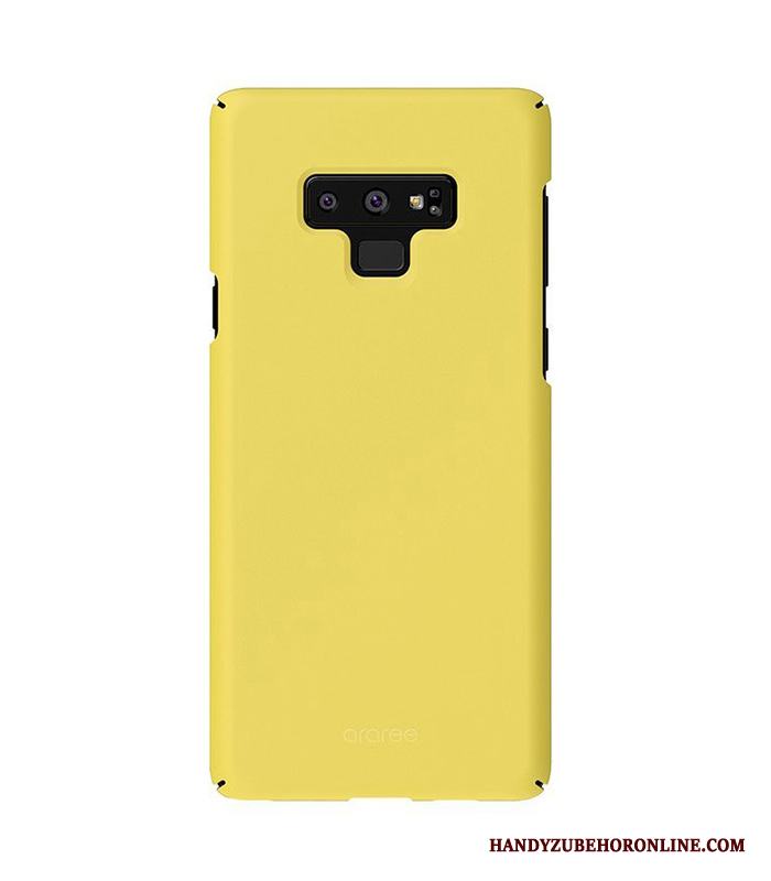 Samsung Galaxy Note 9 Transparent Gul Stjärna Solid Färg Skal Fallskydd Slim