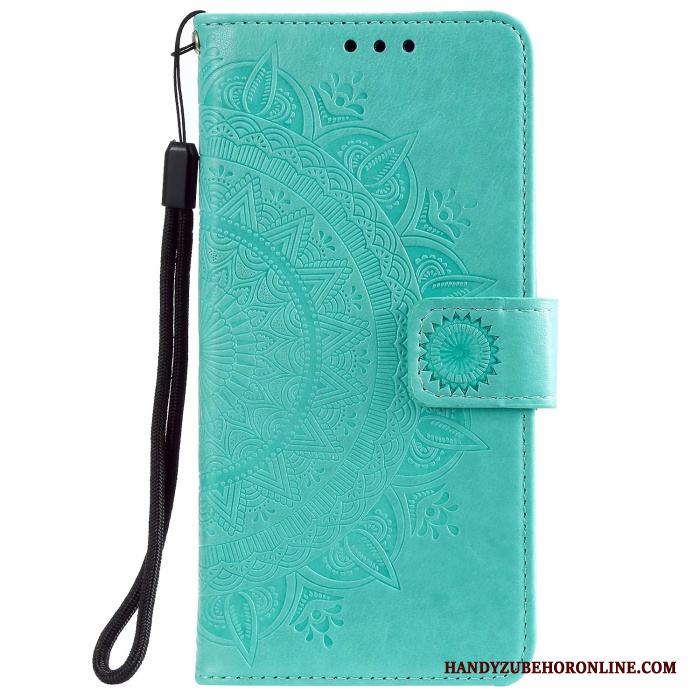 Samsung Galaxy Note20 Läderfodral Grön Skydd Stjärna Kort Täcka Skal Telefon