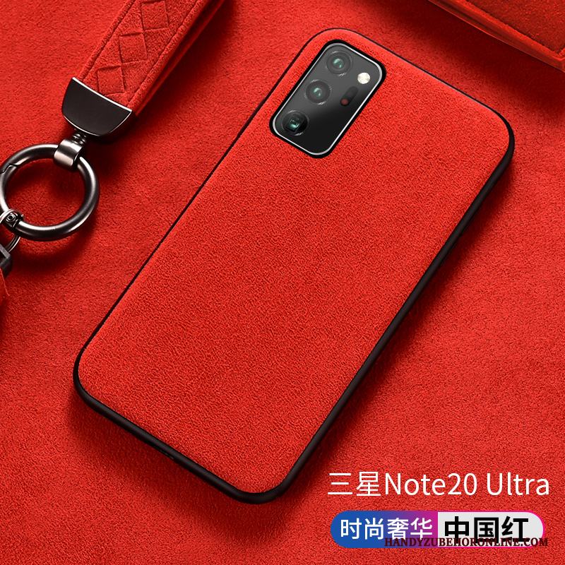 Samsung Galaxy Note20 Ultra Lyxiga Silikon Fodral Skal Telefon Stjärna Röd All Inclusive