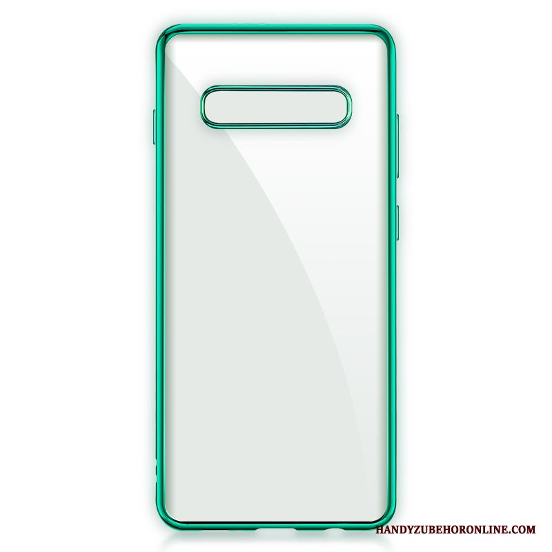 Samsung Galaxy S10 5g Personlighet Transparent Skydd Skal Telefon Grön Mjuk Trend Varumärke