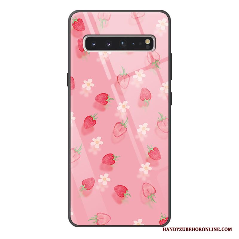 Samsung Galaxy S10 5g Skydd Fallskydd Skal Telefon Rosa Fodral Kyla Liten