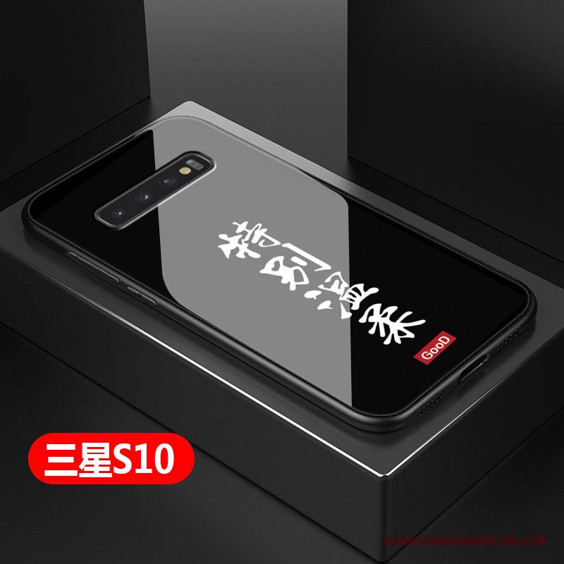 Samsung Galaxy S10 Fodral Glas Fallskydd Personlighet Hård Skal Par