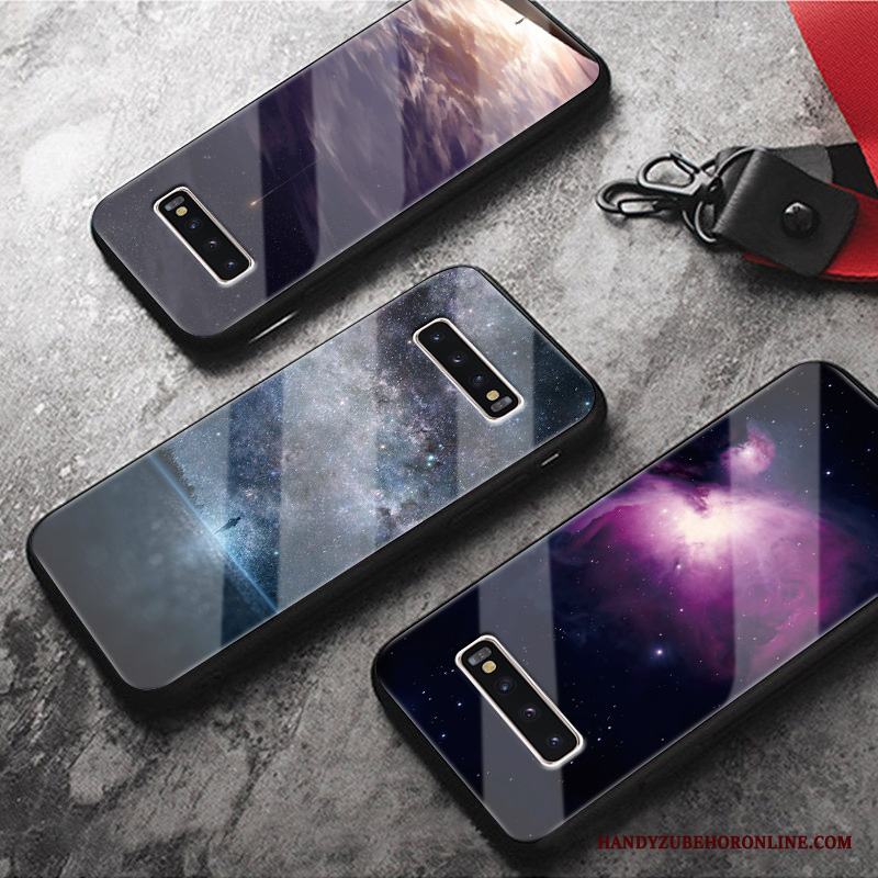 Samsung Galaxy S10 Skal Skydd Stjärna Telefon Silikon Ljus Svart