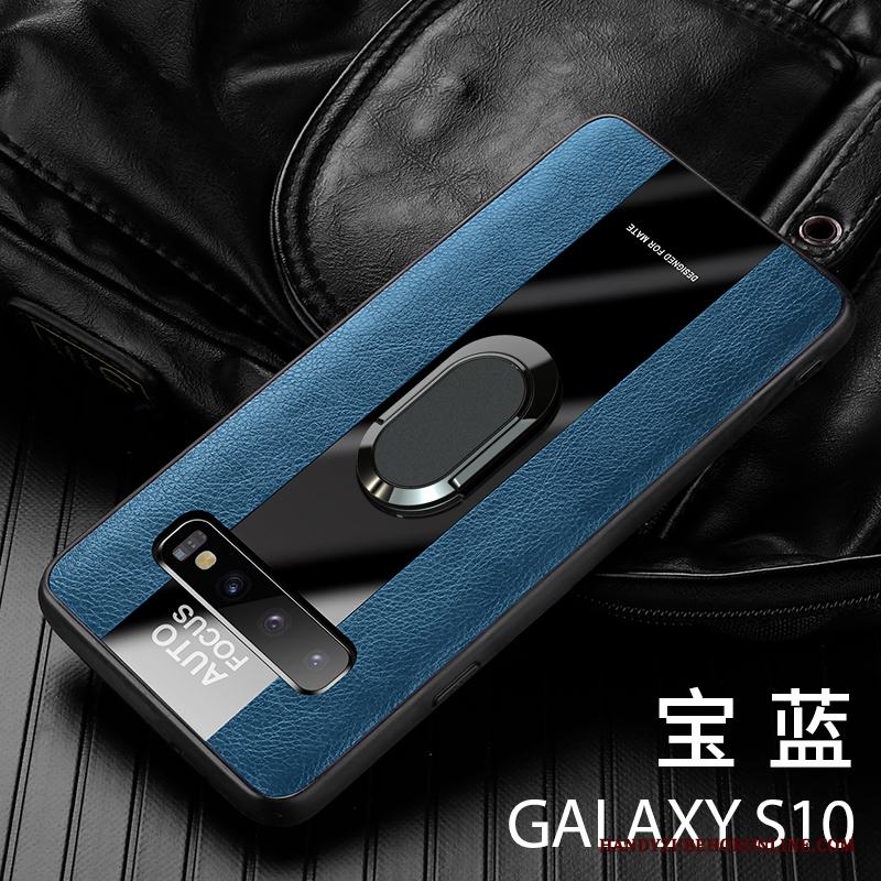 Samsung Galaxy S10 Slim Magnetic Silikon Högt Utbud Stjärna Skal Läderfodral