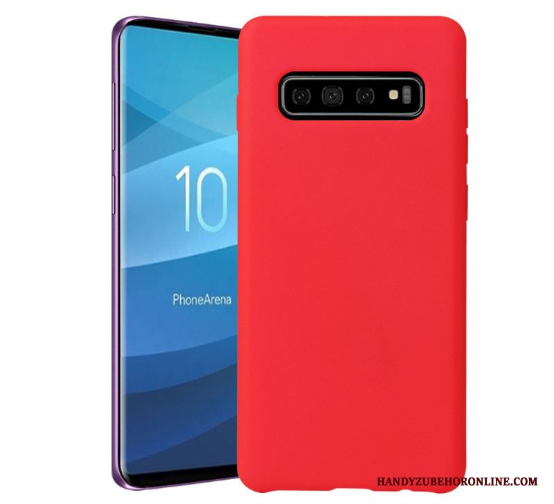 Samsung Galaxy S10 Solid Färg Trend Skal Nubuck Ny Mjuk Stjärna