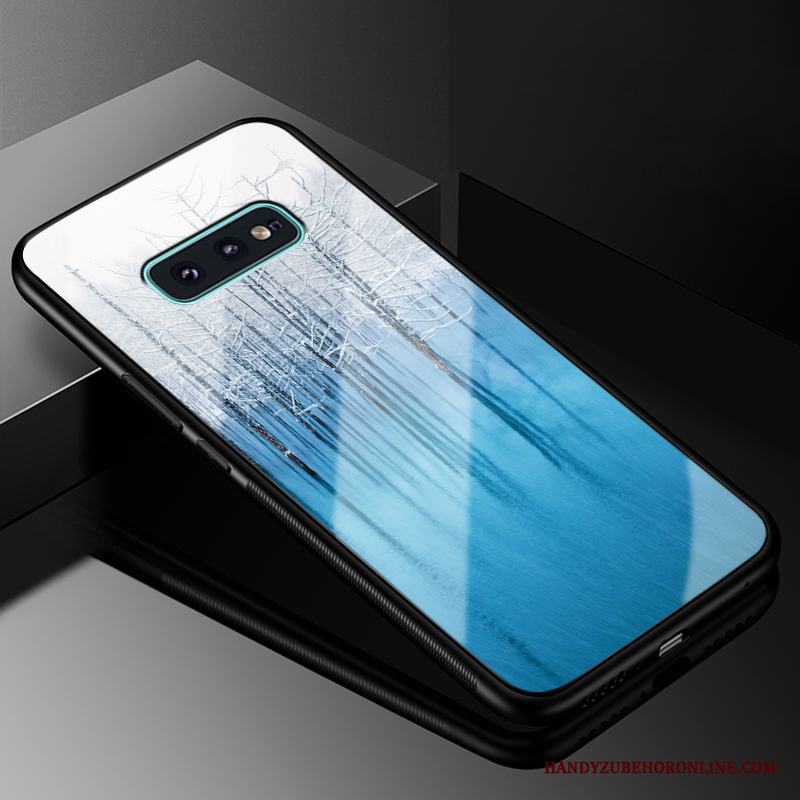 Samsung Galaxy S10e Skal Mobil Telefon Glas Fodral Europa Skydd Stjärna