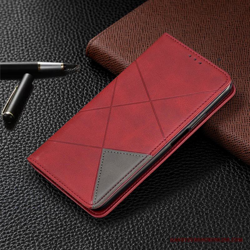 Samsung Galaxy S20 Ultra All Inclusive Skal Stjärna Röd Läderfodral Täcka Telefon