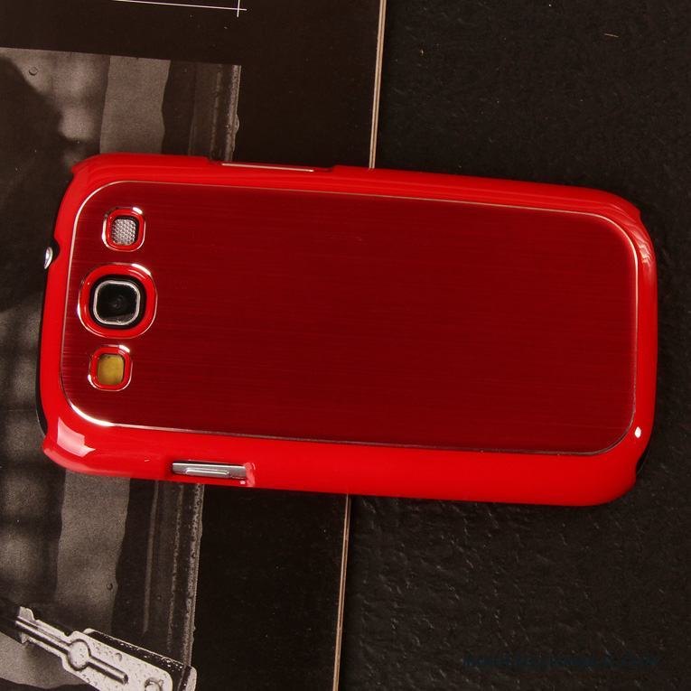 Samsung Galaxy S3 Röd Skydd Skal Telefon Fodral Mobil Telefon Metall Stjärna