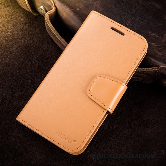 Samsung Galaxy S4 Skydd Läderfodral Skal Mobil Telefon Stjärna Telefon Gul